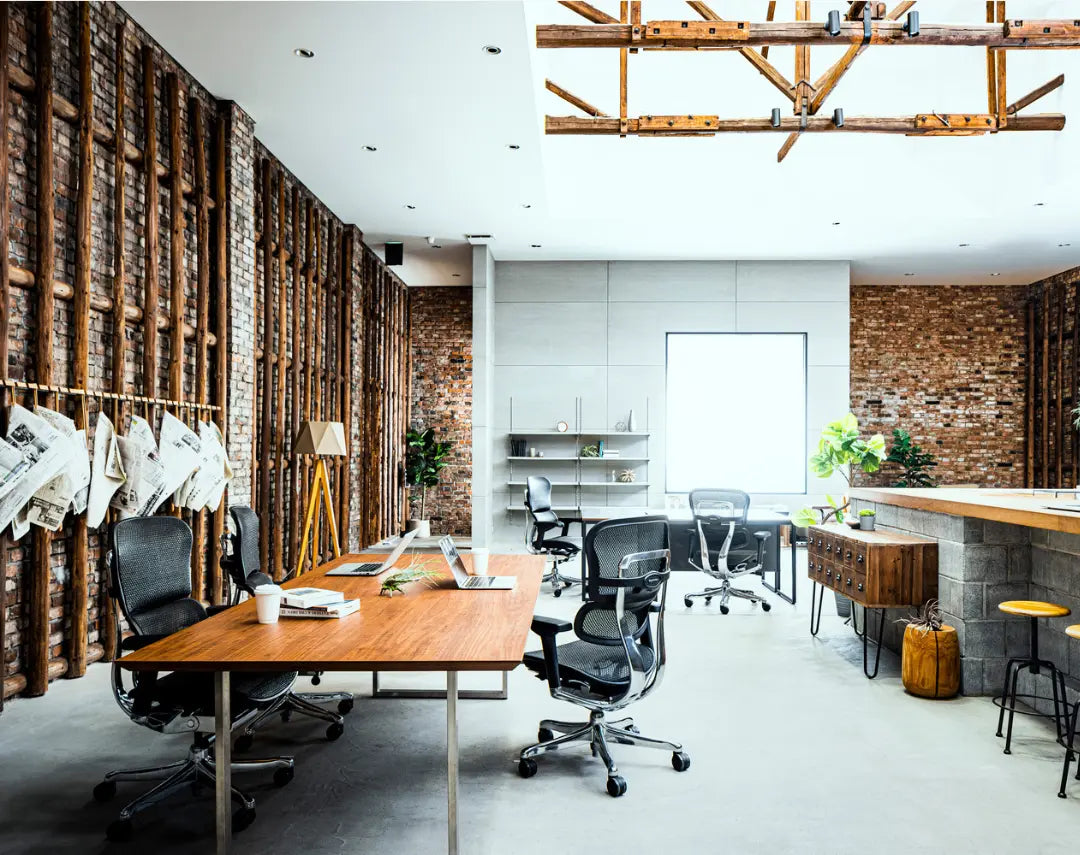Ergohuman chairs in a bright shared workspace