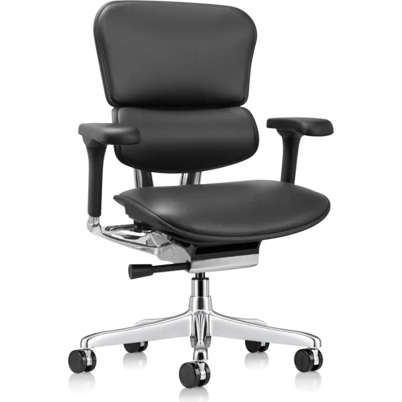 Eurotech Ergohuman LE10ERGLO-GEN2 Leather Mid Back Office Chair - front angle