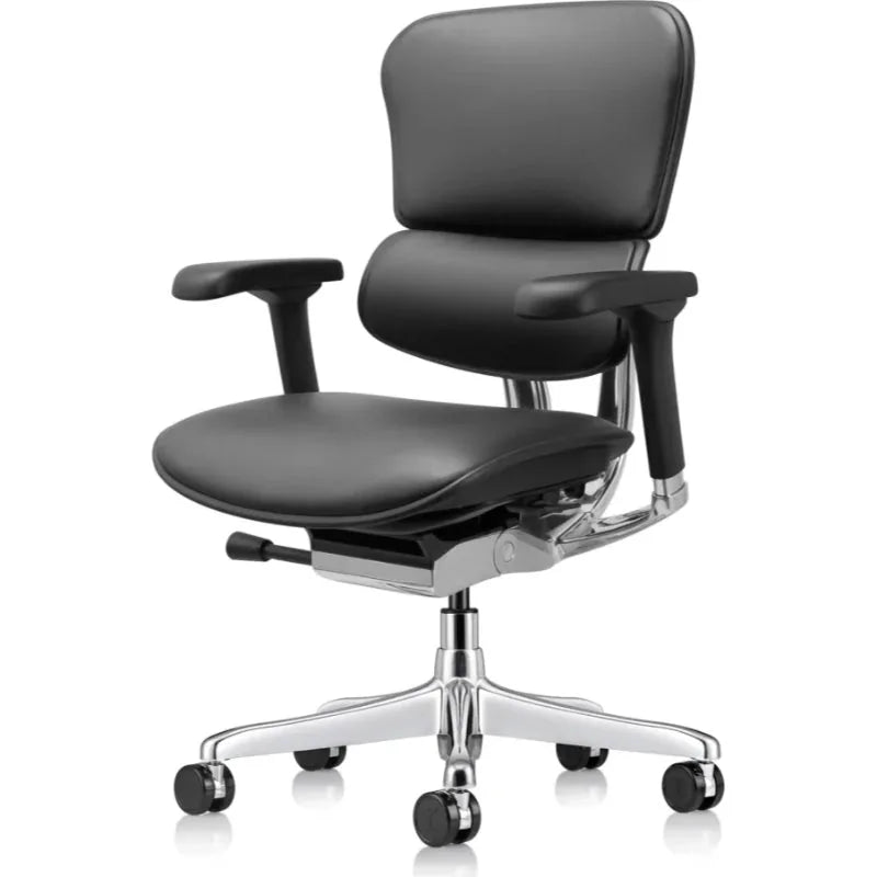 Eurotech Ergohuman LE10ERGLO-GEN2 Leather Mid Back Office Chair - opposite front angle