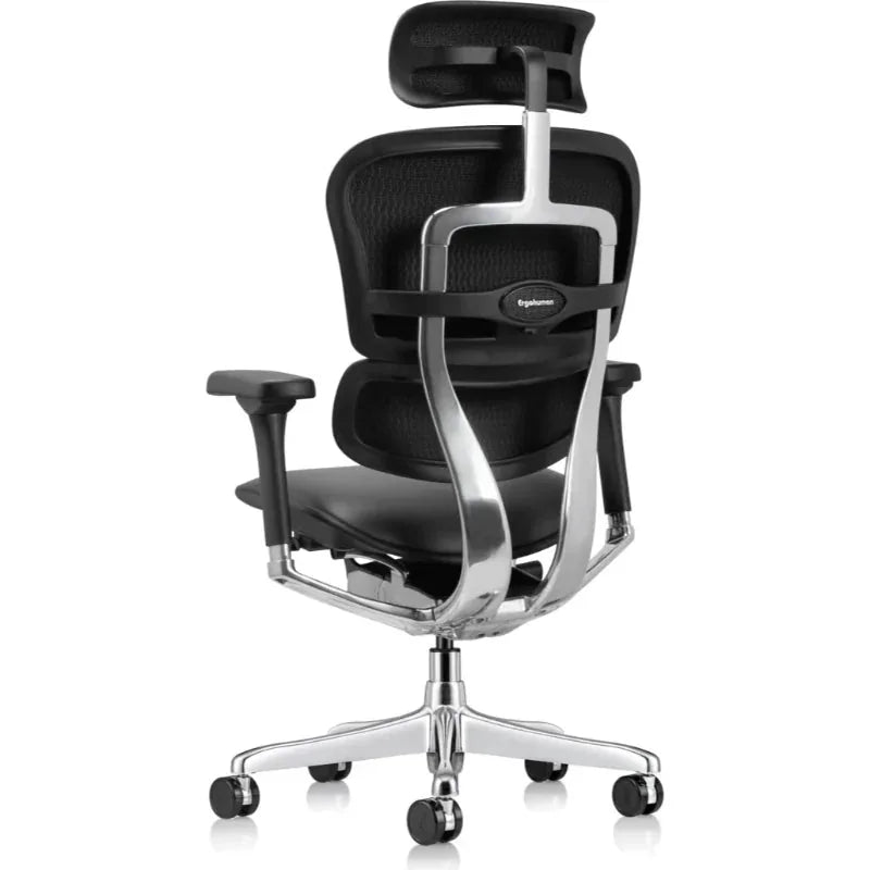 Eurotech Ergohuman LE9ERG-GEN2 Leather Office Chair with Headrest - opposite rear angle