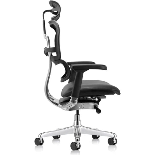 Eurotech Ergohuman LEM4ERG-GEN2 Leather Seat & Mesh Back Office Chair - left side