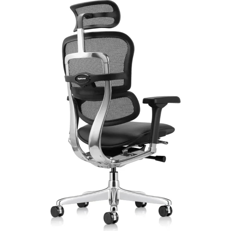 Eurotech Ergohuman LEM4ERG-GEN2 Leather Seat & Mesh Back Office Chair - rear angle